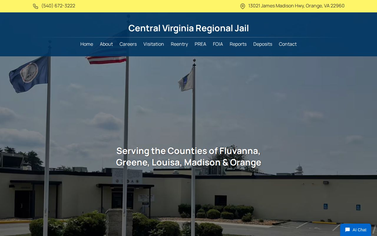 Central Virginia Regional Jail Greene County custody and VINE information